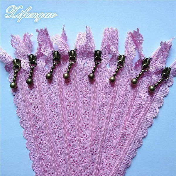 Planet Gates Pink / 5pcs / 25cm 5/10pcs 25cm 10 Inch DIY 3# Nylon Coil Flower Zipper For DIY Sewing Tailor Handicraft Bed Bag (20 Colors) #