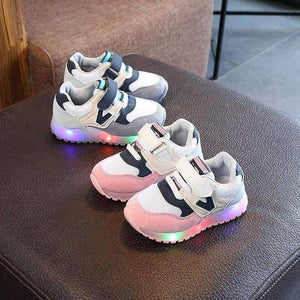 Planet Gates Pink / 6.5 European Cool baby sneakers high quality colorful lighting breathable boys girls shoes Cool flash baby first walkers