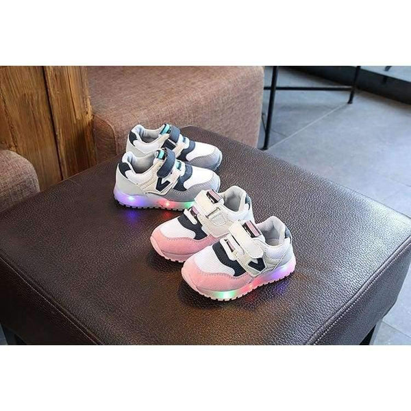 Planet Gates Pink / 6.5 European Cool baby sneakers high quality colorful lighting breathable boys girls shoes Cool flash baby first walkers
