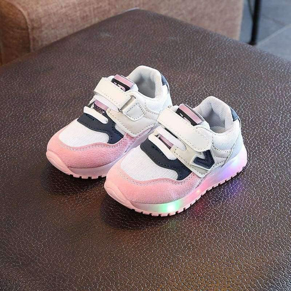 Planet Gates Pink / 6.5 European Cool baby sneakers high quality colorful lighting breathable boys girls shoes Cool flash baby first walkers