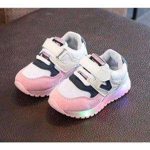 Planet Gates Pink / 6.5 European Cool baby sneakers high quality colorful lighting breathable boys girls shoes Cool flash baby first walkers