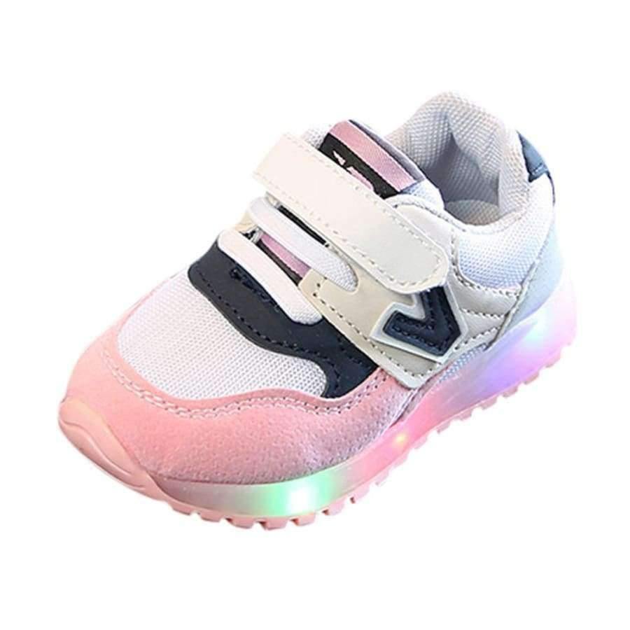 Planet Gates Pink / 6.5 Fashion boys girls shoes leather Cool  toddler glowing sneakers first walkers elegant casual baby shoes