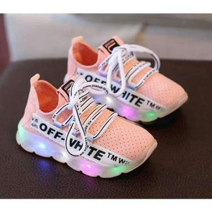 Planet Gates Pink / 6.5 Fashion lace up boys girls shoes glowing lighting up sneakers children breathable hot sales kids baby shoes