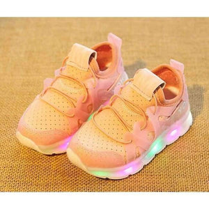 Planet Gates Pink / 6.5 LED lighted Glowing children casual shoes 2018 European glitter comfortable baby girls boys sneakers cute kids footwear toddlers