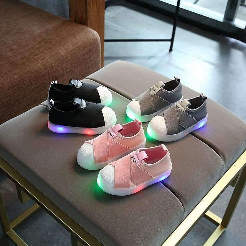 Planet Gates Pink / 6.5 Unisex girls boys shoes LED lighted high quality children sneakers shinning breathable baby kids shoes
