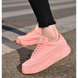 Planet Gates Pink / 6 ARSMUNDI 2018 Spring New Designer Wedges Pink Platform Sneakers Women Vulcanize Shoes Tenis Feminino Casual Female Shoes L236