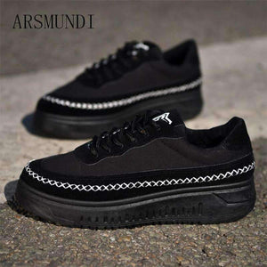 Planet Gates Pink / 6 ARSMUNDI 2018 Spring New Designer Wedges Pink Platform Sneakers Women Vulcanize Shoes Tenis Feminino Casual Female Shoes L236