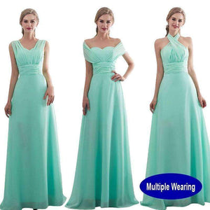 Planet Gates pink / 6 Bridesmaid dress long 2018 new design chiffon beach summer wedding party Multi wearing formal junior prom dress vestide