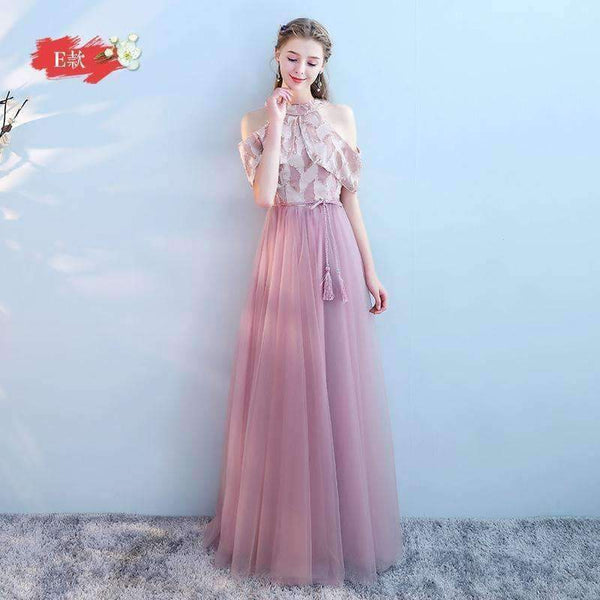 Planet Gates pink / 6 Bridesmaid dress long 2018 new design chiffon beach summer wedding party Multi wearing formal junior prom dress vestide
