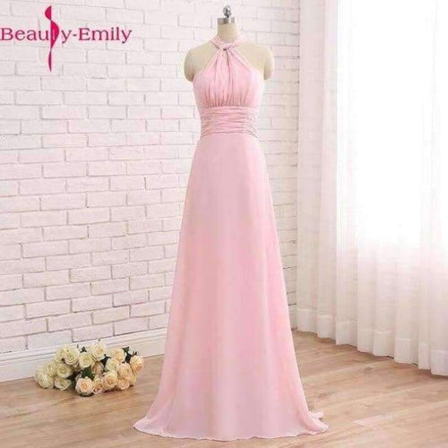 Planet Gates pink / 6 Bridesmaid dress long 2018 new design chiffon beach summer wedding party Multi wearing formal junior prom dress vestide