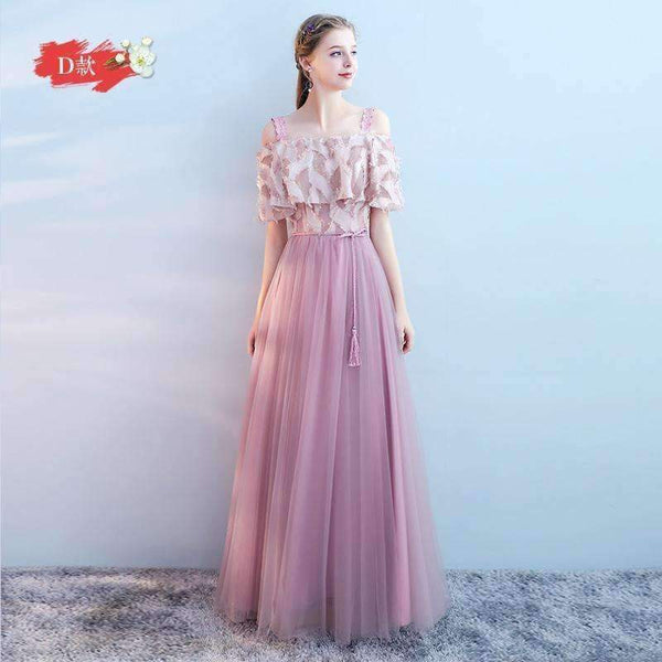 Planet Gates pink / 6 Bridesmaid dress long 2018 new design chiffon beach summer wedding party Multi wearing formal junior prom dress vestide