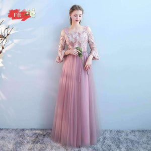 Planet Gates pink / 6 Bridesmaid dress long 2018 new design chiffon beach summer wedding party Multi wearing formal junior prom dress vestide