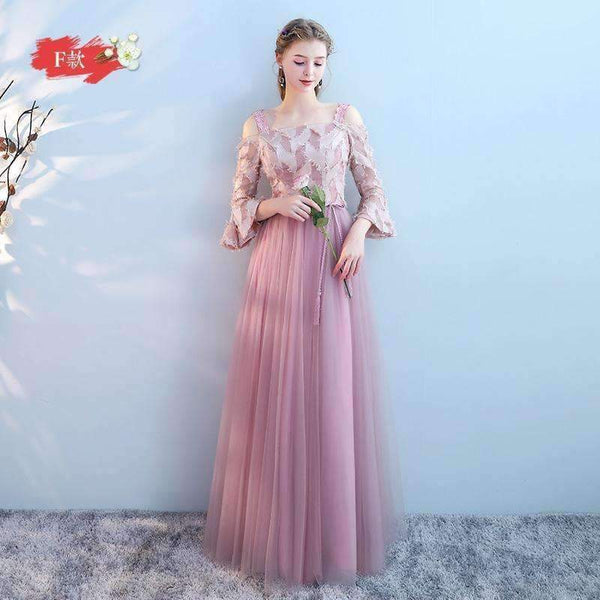 Planet Gates pink / 6 Bridesmaid dress long 2018 new design chiffon beach summer wedding party Multi wearing formal junior prom dress vestide