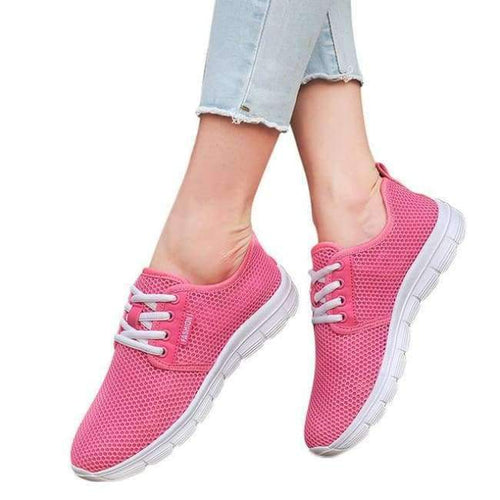 Planet Gates Pink / 6 / China Vulcanize Shoes Casual Women Outdoor Mesh Shoes Casual Lace Up Comfortable S Sports shoes #NFA
