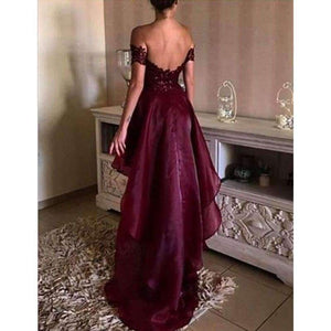 Planet Gates Pink / 6 High Low Burgundy Bridesmaid Dresses Sexy Appliques Backless Prom Dress Prom Party Gowns 2018 Vestido de festa