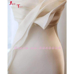 Planet Gates Pink / 6 New Arrive Light Champagne China Formal Gowns Long Vestido De Festa Simple Soft Satin Mermaid Evening Dress