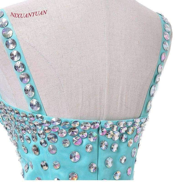 Planet Gates Pink / 6 New Custom Made Mint Satin Cocktail Dress 2017 Deep V-Neck Sexy Party Dress Short Crystal vestidos de cocktail