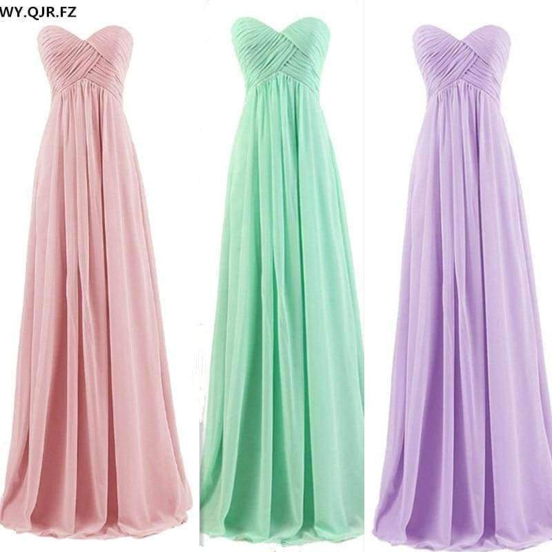 Planet Gates Pink / 6 New spring summer nude pink mint green Strapless bridesmaids dresses bride wedding toast prom dress 2018 wholesale custom