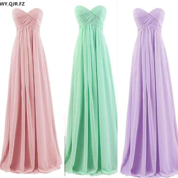 Planet Gates Pink / 6 New spring summer nude pink mint green Strapless bridesmaids dresses bride wedding toast prom dress 2018 wholesale custom