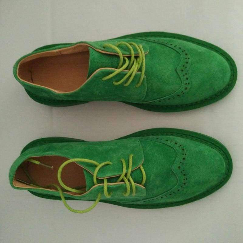 Planet Gates Pink / 6 OULYYYOGO Spring & Summer Women's Shoes Vintage British Style Pig Suede Lacing Women Flats Round Toe Casual Candy Colors Oxfords