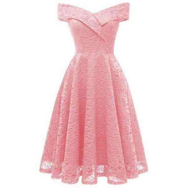 Planet Gates pink / 4 Elegant formal party dress A-Line V-Neckline lace Women 2018 Short Vestidos Sexy Women Homecoming Dresses