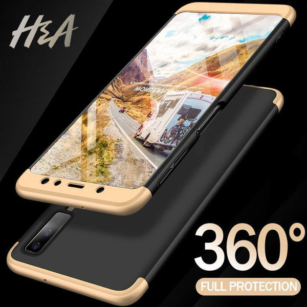 Planet Gates Pink / A7 2018 H&A 360 Degree Full Cover Phone Case For Samsung Galaxy J4 Plus J6 Plus J8 A7 2018 Matte Shockproof PC Phone Cover A7 J8 Case