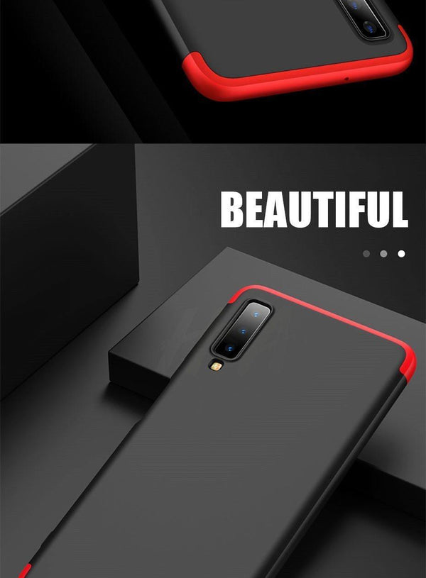 Planet Gates Pink / A7 2018 H&A 360 Degree Full Cover Phone Case For Samsung Galaxy J4 Plus J6 Plus J8 A7 2018 Matte Shockproof PC Phone Cover A7 J8 Case