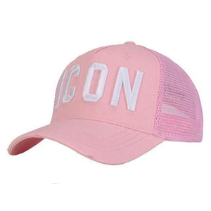 Planet Gates Pink / Adjustable Summer Mesh cap Embroidery ICON Letters Cotton Baseball Caps High Quality Cap Men Women Trucker Cap White Cap Dad Hat