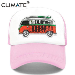 Planet Gates Pink / Adult 55to59cm head Road Trip Cap Enjoy Drive Tour Trucker Cap Car Journey Vacation Mesh Cap Hip Hop Summer Hat Caps for Men Family Journey