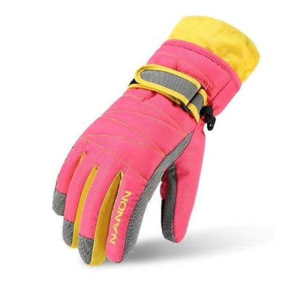Planet Gates Pink / Adult Women L Snowboard Waterproof Gloves Men Women Children Warm Skiing Gloves Snowmobile Motorcycle Riding Winter Outdoor Lady Gloves