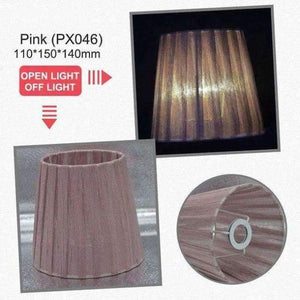 Planet Gates Pink Art Deco Fabric Lamp Shade Nordic Style Cloth Lampshade for E14 Crystal Lights Chandeliers Wall Lights 110*150*140mm Lamp Shades