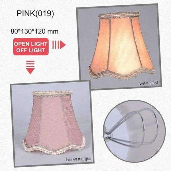 Planet Gates Pink Art Deco Ripple Lamp Shades Crystal Chandelier Wall Lamp Fabric Lampshade Nordic Style Modern Lamp Cover for Home Decoration