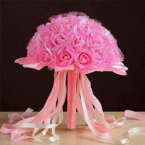 Planet Gates Pink Artificial Flowers Wedding Bouquets New Fashion Crystal Bridal Bouquets Wedding Accessories Wedding Party Decor