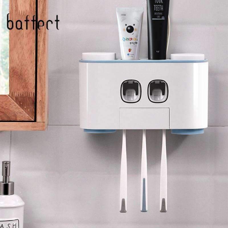 Planet Gates PINK Automatic Toothpaste Dispenser Washing Set Toothpaste Squeezers Toothbrush Holder Cup Wall Mount Bath Set Bathroom Accessories