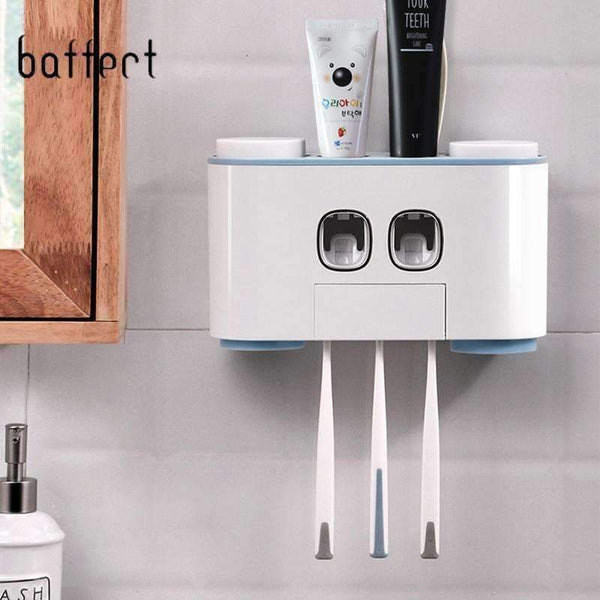 Planet Gates PINK Automatic Toothpaste Dispenser Washing Set Toothpaste Squeezers Toothbrush Holder Cup Wall Mount Bath Set Bathroom Accessories