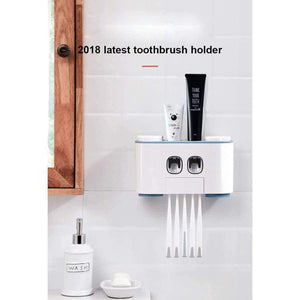 Planet Gates PINK Automatic Toothpaste Dispenser Washing Set Toothpaste Squeezers Toothbrush Holder Cup Wall Mount Bath Set Bathroom Accessories