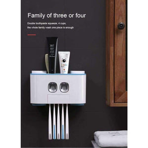 Planet Gates PINK Automatic Toothpaste Dispenser Washing Set Toothpaste Squeezers Toothbrush Holder Cup Wall Mount Bath Set Bathroom Accessories