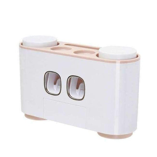 Planet Gates PINK Automatic Toothpaste Dispenser Washing Set Toothpaste Squeezers Toothbrush Holder Cup Wall Mount Bath Set Bathroom Accessories