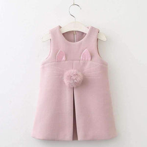 Planet Gates Pink AZ1209 / 3T Girls Dress  New Brand Girls Clothes European And America Style Kids Clothes Plaid Pocket Design Baby Girls Dress