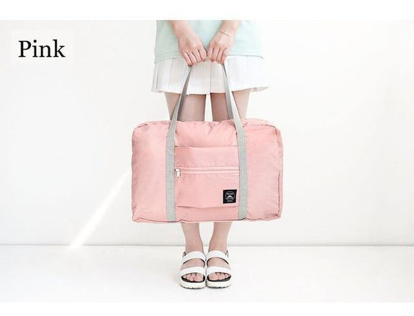 Planet Gates Pink bag Large Capacity Nylon Unisex Travel Bags Foldable Suitcase Luggage Bags Travel Package Airplane Packing Handbag