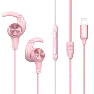 Planet Gates Pink Baseus Earphone For Lightning in-ear Earphones for iPhone 7 8 6s 6plus 8pin Hifi Earbuds Headset fone de ouvido With Mic for ios