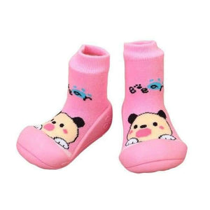 Planet Gates Pink Bear / 4 Baby Girls Boys Shoes Soft and Comfortable Children Attipas Same Design First Walkers Anti-slip Toddler Shoes