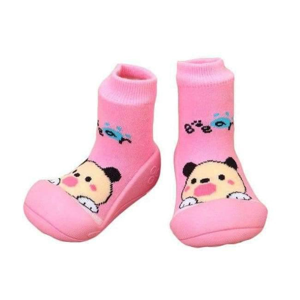 Planet Gates Pink Bear / 4 Baby Girls Boys Shoes Soft and Comfortable Children Attipas Same Design First Walkers Anti-slip Toddler Shoes