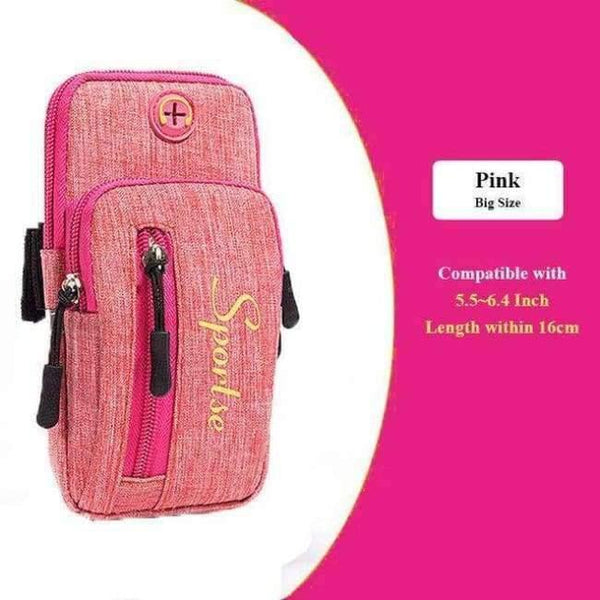 Planet Gates Pink big Armband For iPhone X 8 7 Plus Arm Phone Holder Case For Xiaomi Huawei Hand Sports Phone Pouch Universal For 5.0-6.2 Inch