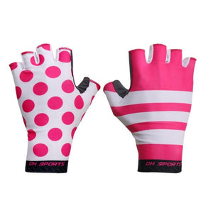 Planet Gates Pink Black / L Anti Slip Gel Pad Bicycle Gloves Short Half Finger Stylish Cycling Gloves Breathable Outdoor Sports Men Women Bike Gloves