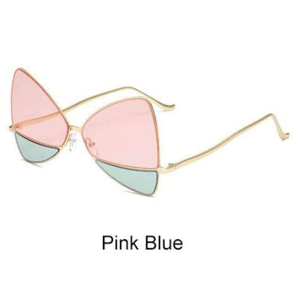 Planet Gates Pink Blue Ralferty 2018 Oversized Butterfly Sunglasses Women Cloudy Glasses Candy Colors Eyewear Accessories Irregular Eyeglasses B016