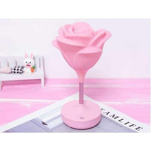Planet Gates Pink Body Night Light Gift Mini Rose Lamp Led Bedroom Baby USB Charging Romantic Atmosphere Energy-Saving Desk Lamp White Rose Red Rose