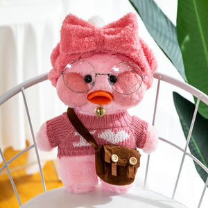 Planet Gates pink body pink 30cm New Hyaluronic Acid Duck Plush Dolls Cute Animal Ducks Stuffed Doll Toys For Girl Little Yellow Duck With Glasses Kids Gift