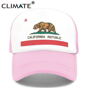 Planet Gates Pink Cap / Adult 55to58cm Head California Trucker Cap Men Bear California Republic Flag Cap  Funny Hip Hop Hat Cap Cool Summer Mesh Cap Adult  Kids Kid
