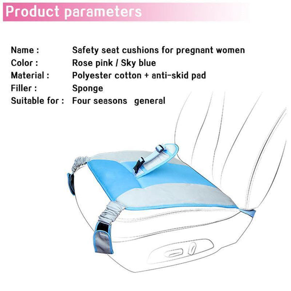 Planet Gates Pink Car Seat Belt for Pregnant Woman Driving Safety with Car Seat Cushion Shoulder Pad Car Soft Strap Protection Cover Safety Belt